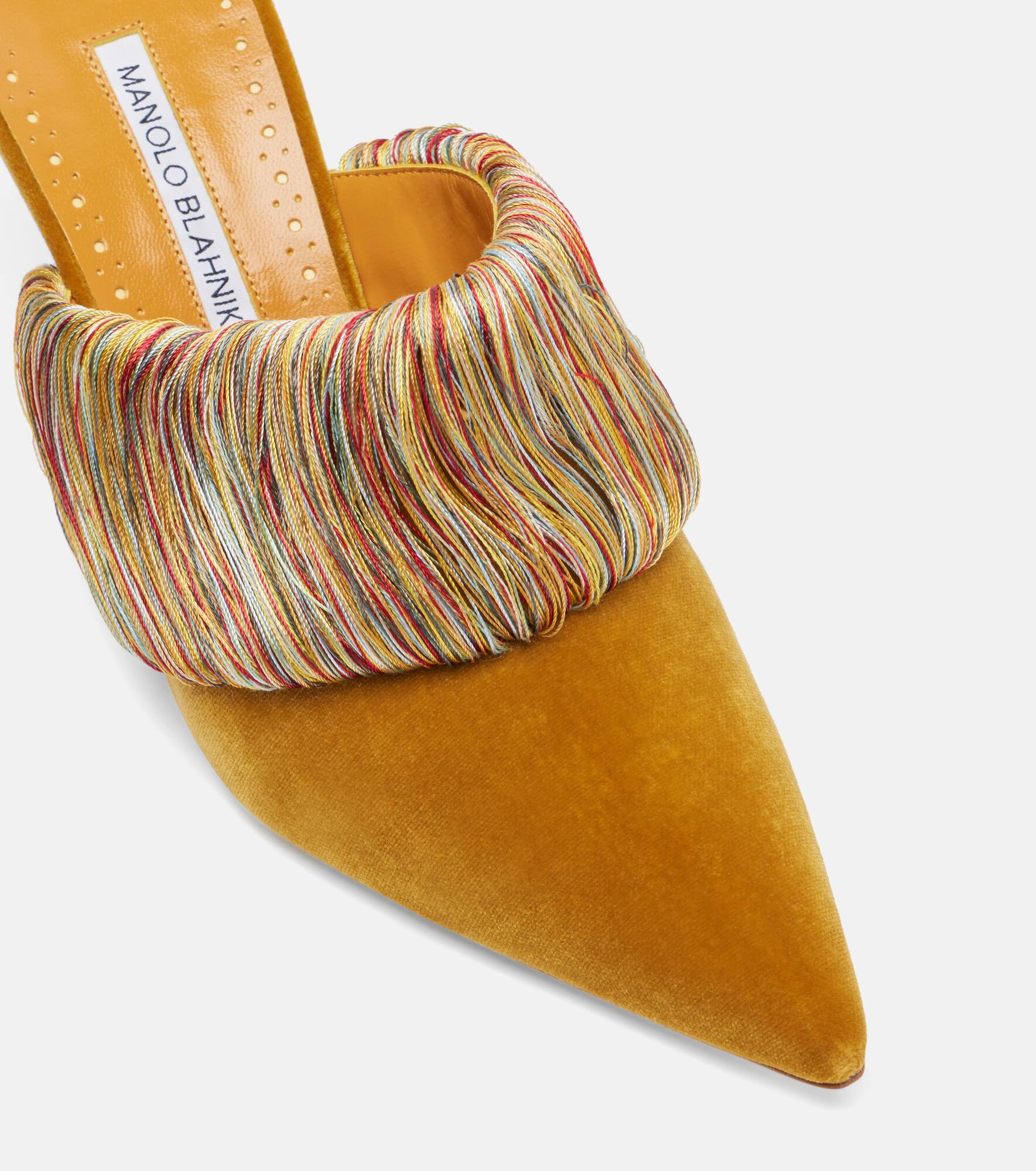 Caldean 90 velvet mules - 5