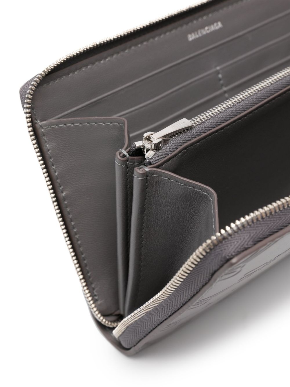 embossed-logo leather wallet - 3