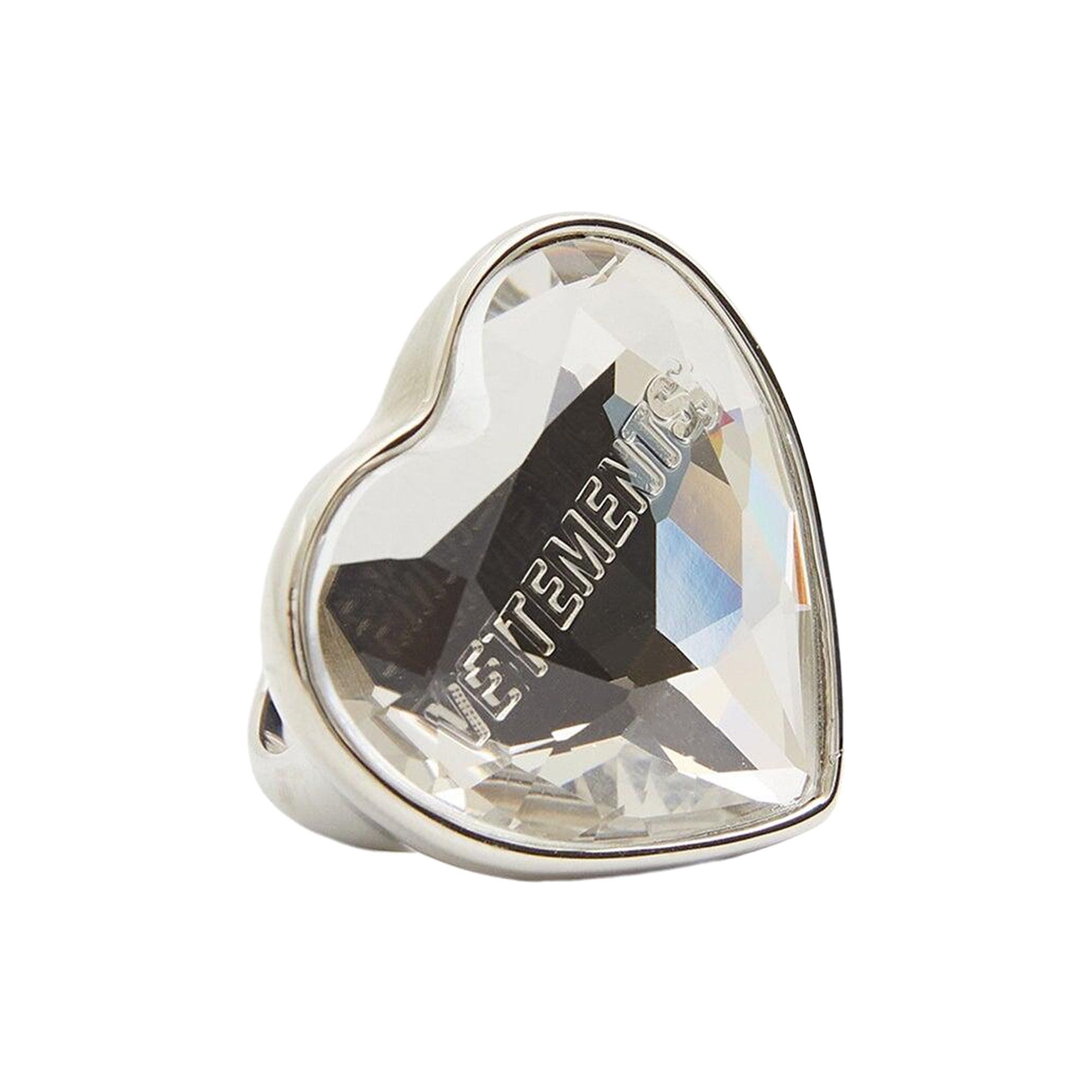 VETEMENTS Vetements Crystal Heart Ring 'White' | REVERSIBLE