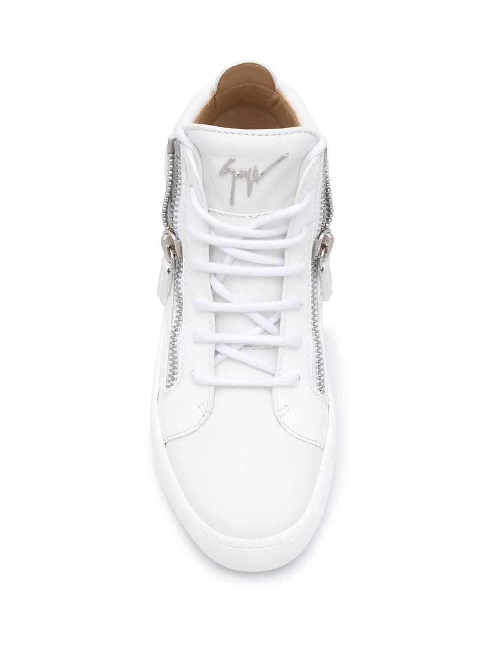 side zip logo sneakers - 4