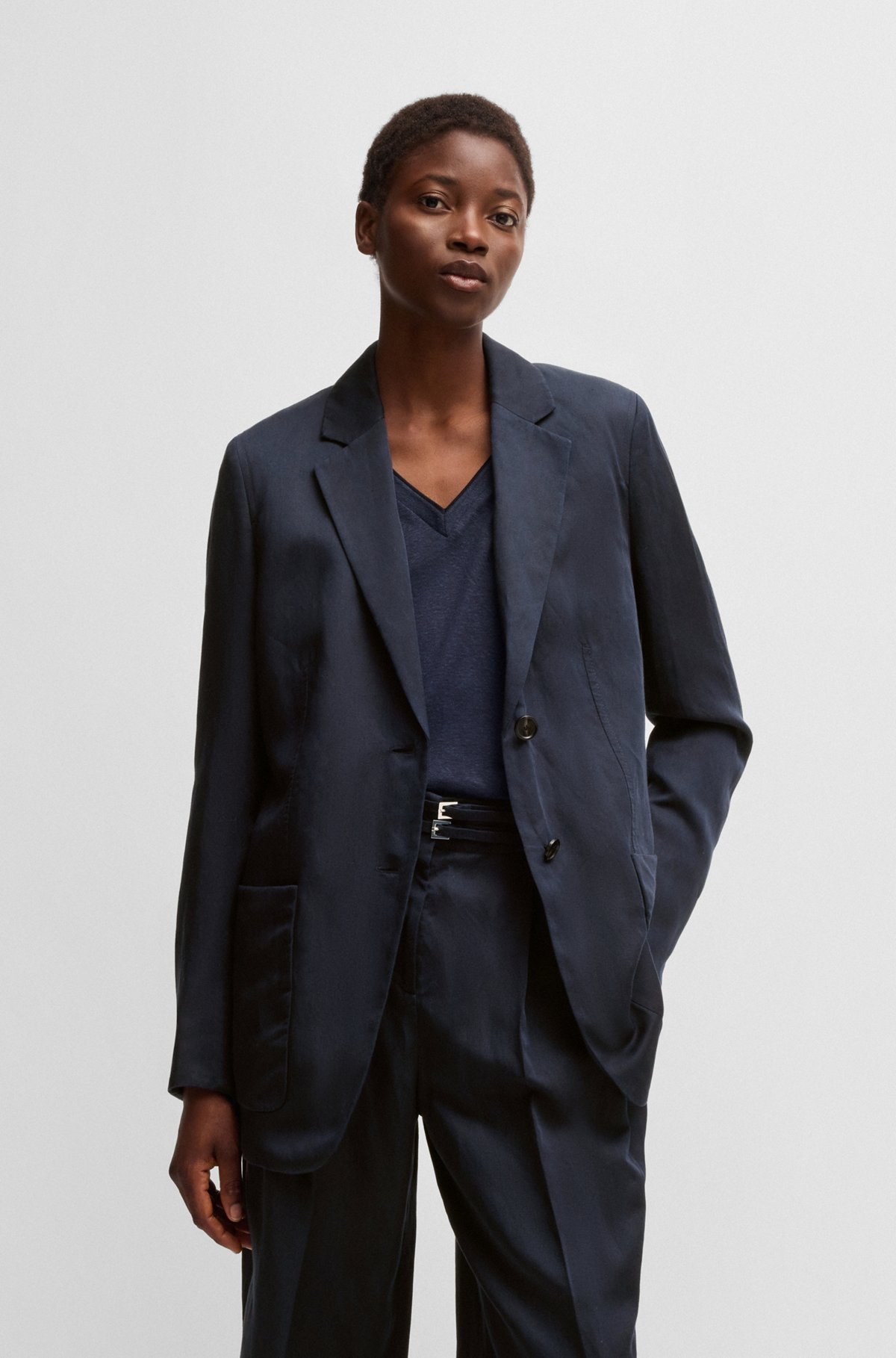 RELAXED-FIT BLAZER WITH TWO-BUTTON CLOSURE - 2