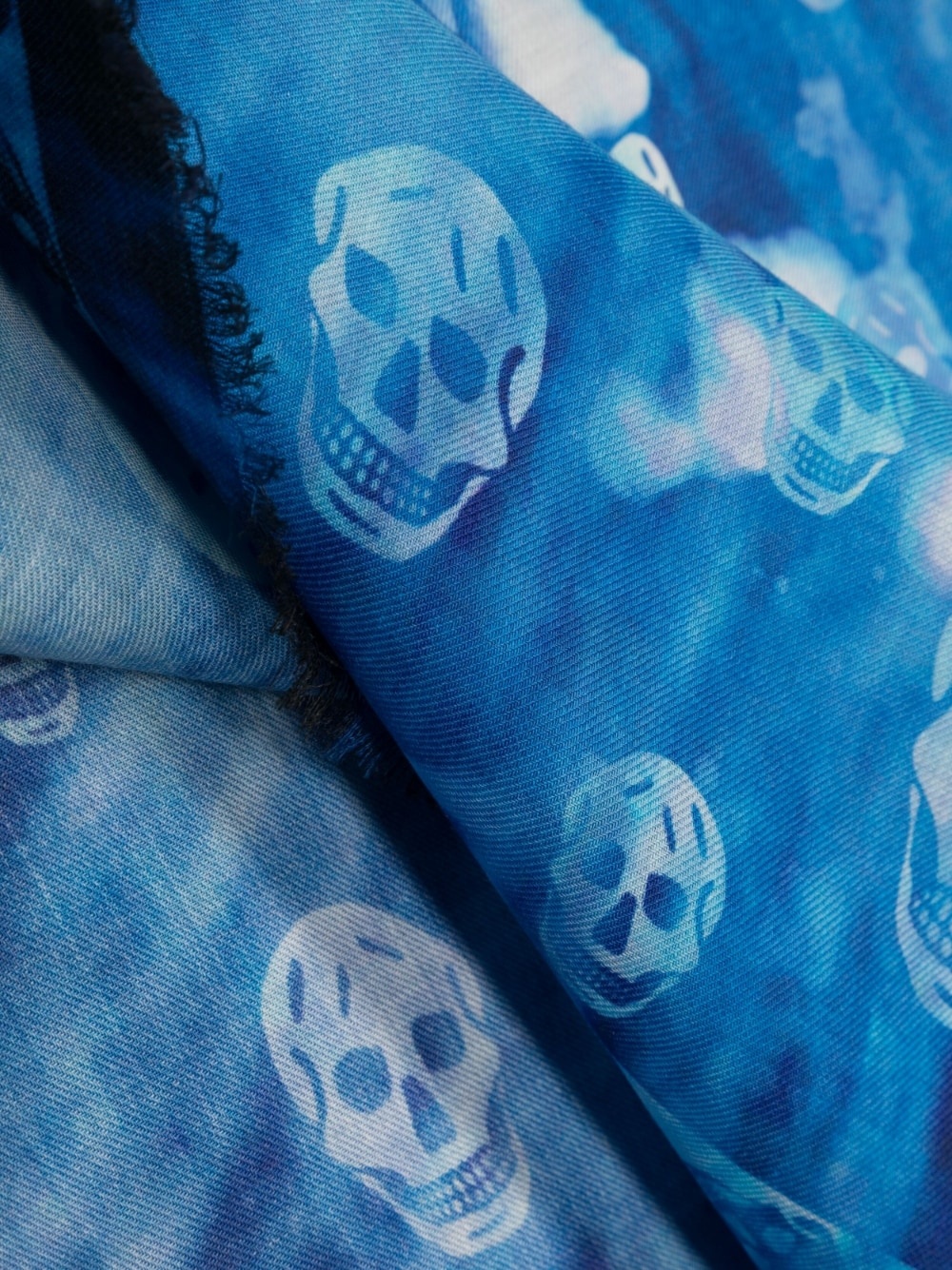 skull-print wool scarf - 3