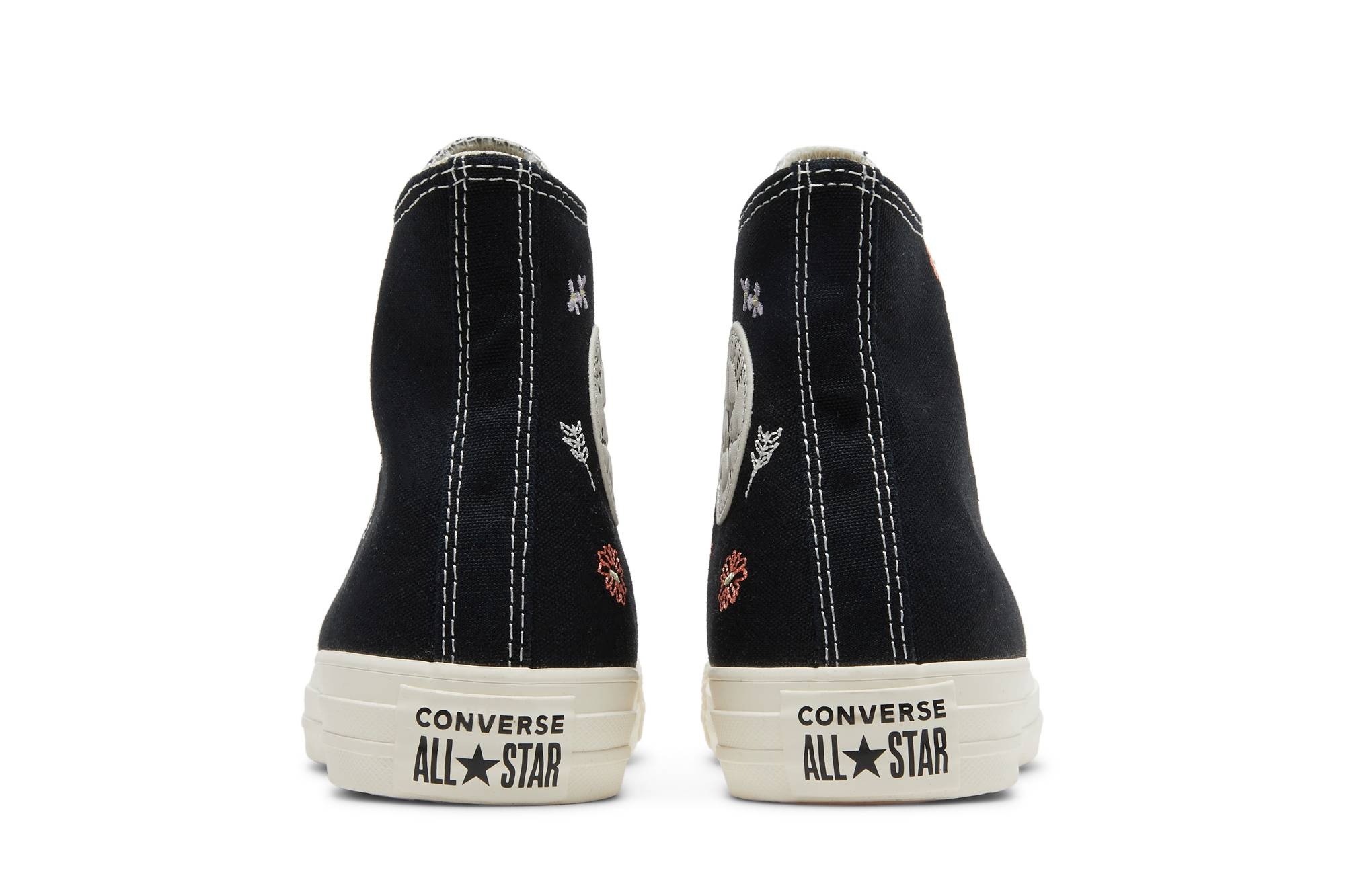 Wmns Chuck Taylor All Star High 'Embroidered Floral - Black' - 6