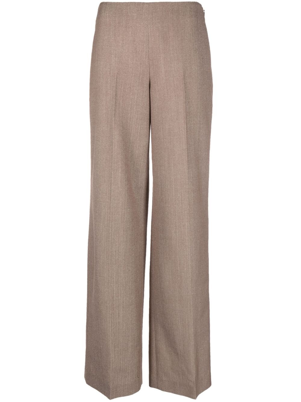 pleated wide-leg trousers - 1