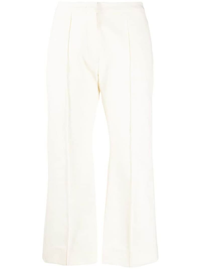 high-waisted cropped trousers - 1