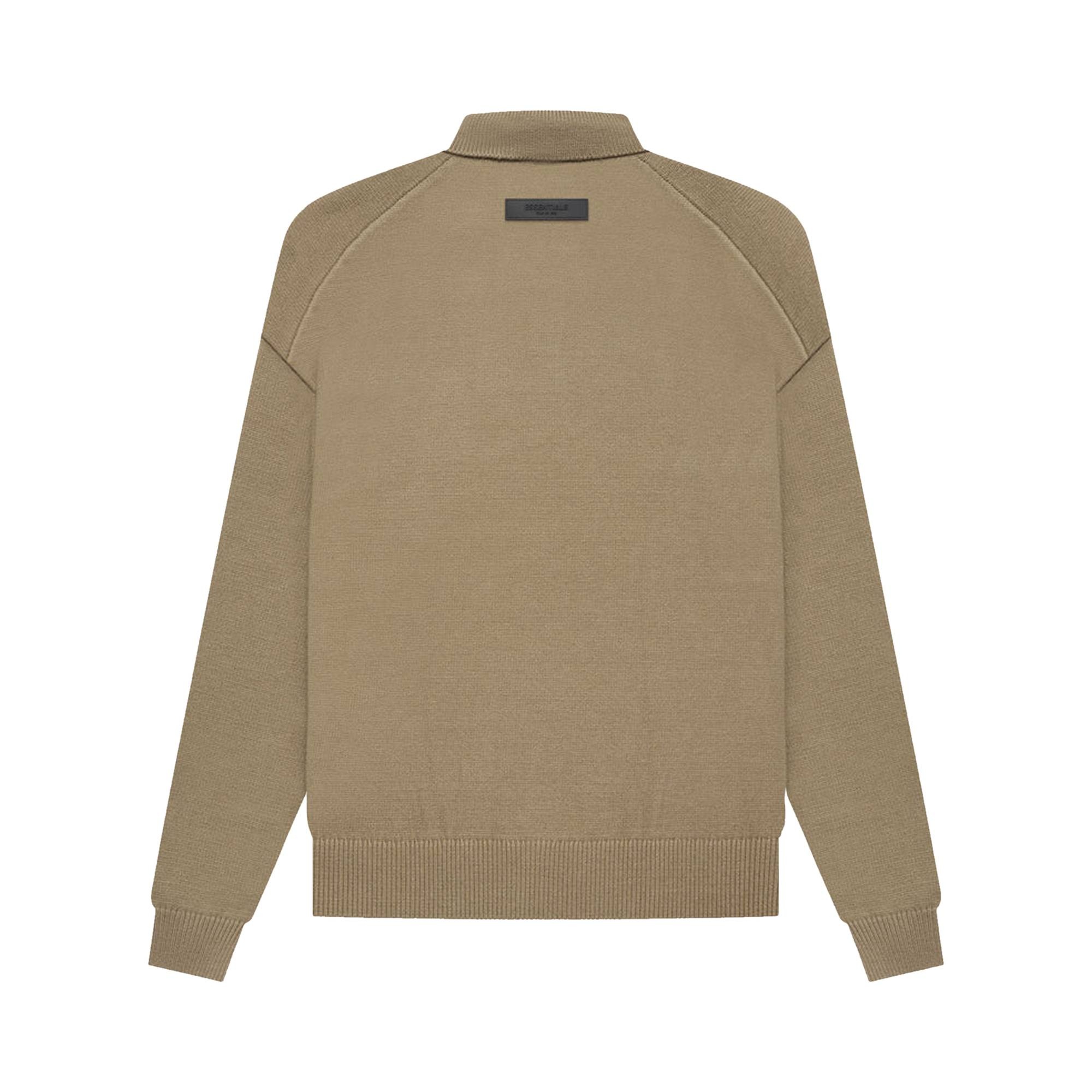 Fear of God Essentials Knit Long-Sleeve Polo 'Oak' - 2