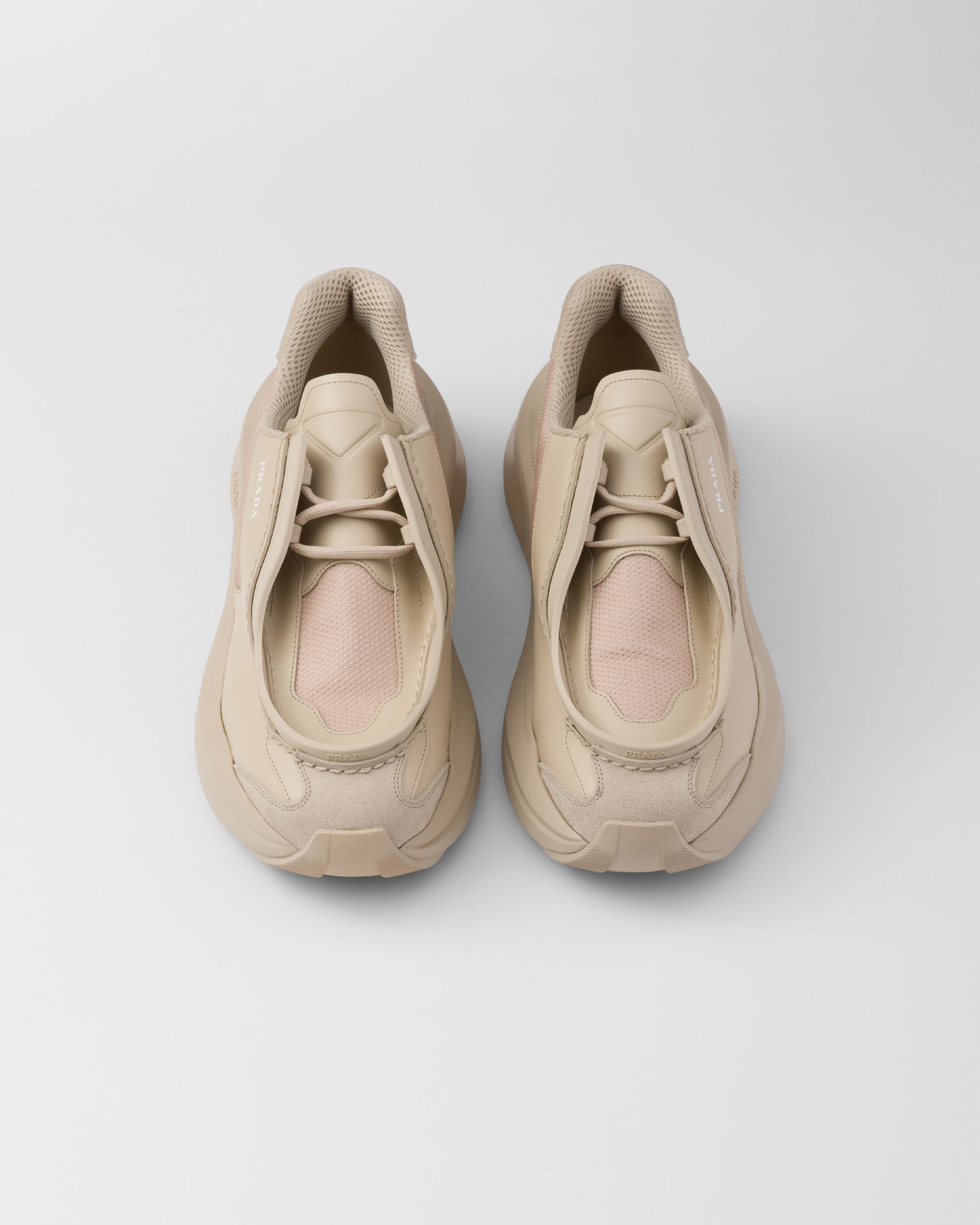 Systeme brushed leather sneakers with bike fabric and suede elements - 3