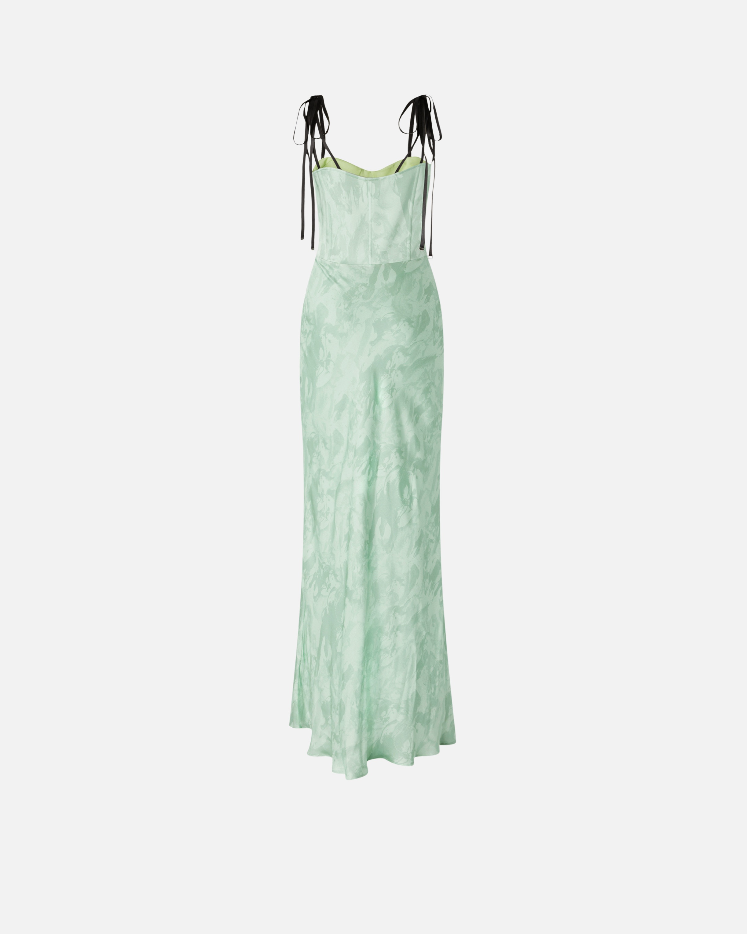 REIMAGINE BY PINKO X PATRICK MCDOWELL LONG SATIN DRESS WITH HORSE PRINT - 6