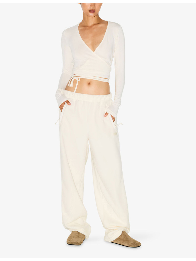 SKIMS Fleece Lounge Straight-Leg Woven Jogging Bottoms outlook