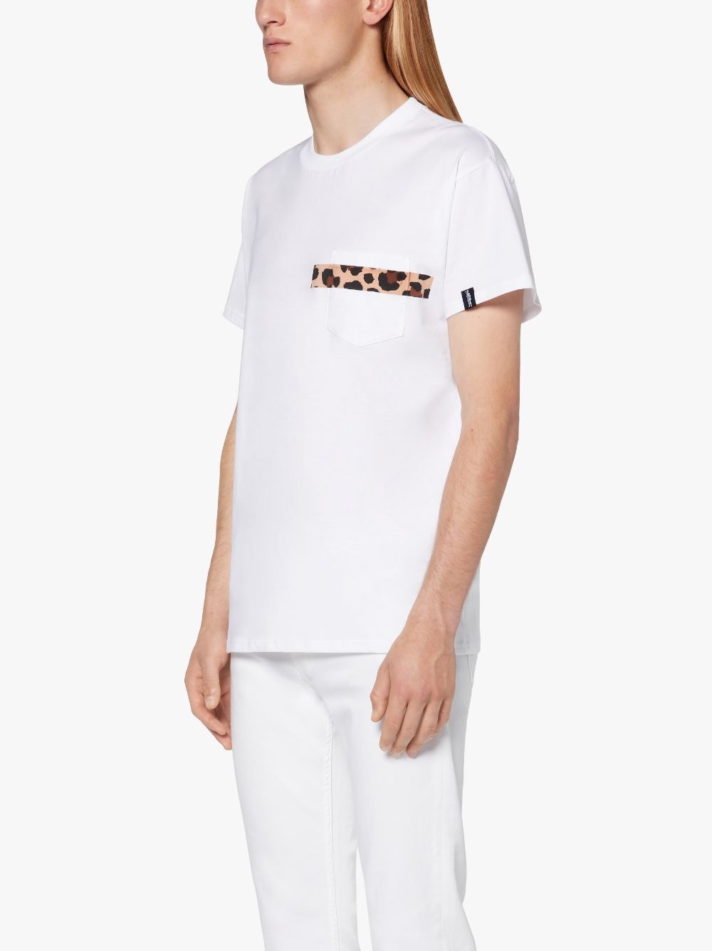 WHITE X LEOPARD COTTON T-SHIRT | GJM-206 - 3