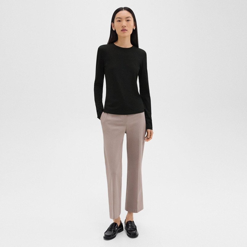 Theory Tiny Long-Sleeve Tee in Organic Cotton outlook