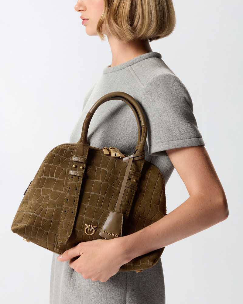 ESCAPE BAG SMALL HANDBAG IN CROCODILE-PRINT LEATHER 6