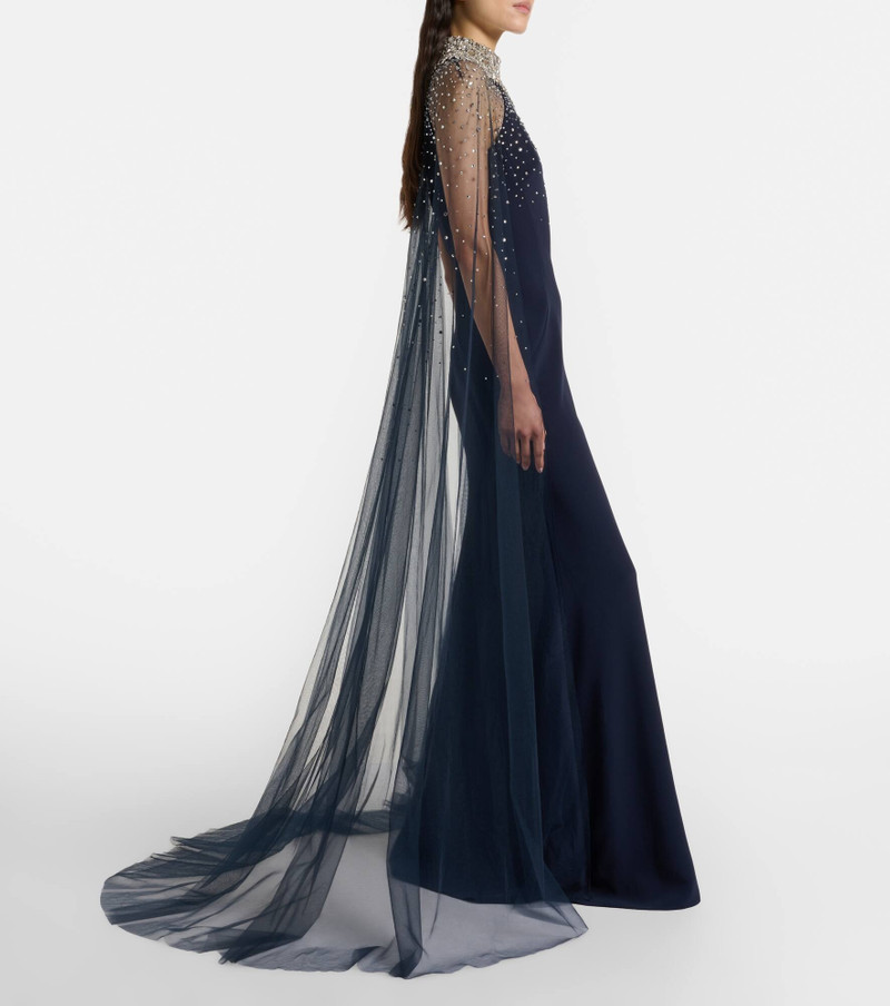 Zadie caped embellished gown 3