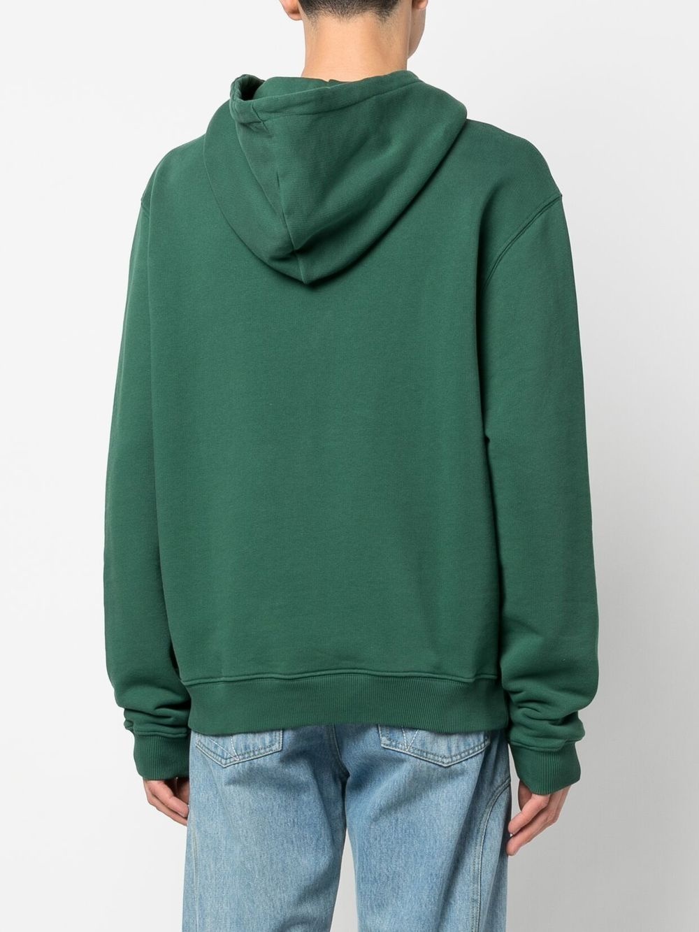 logo-print organic cotton hoodie - 4
