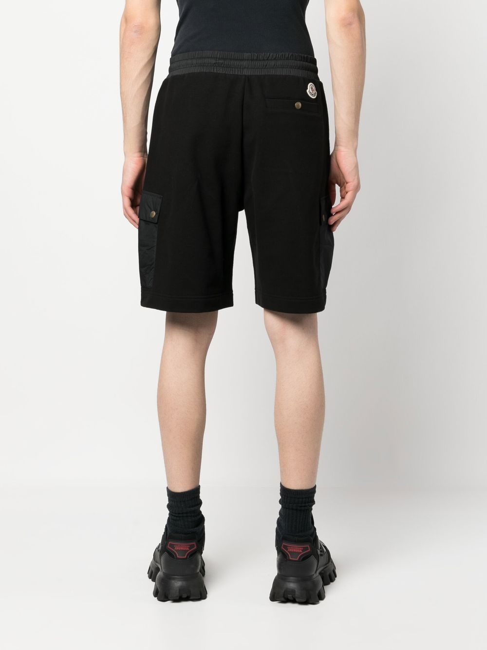 logo-patch cotton shorts - 4