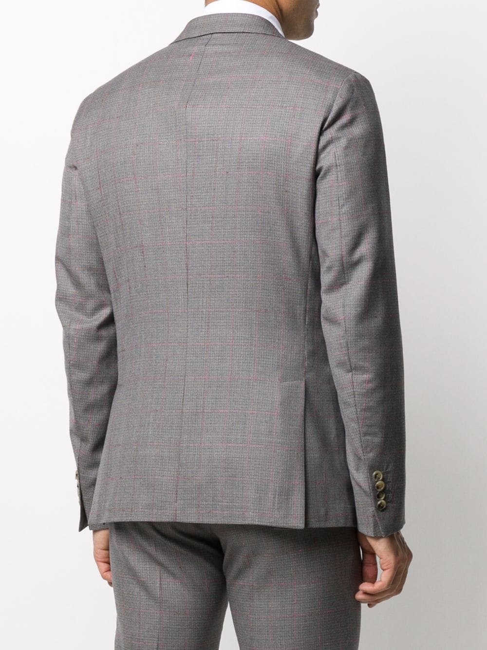 check print suit jacket - 4