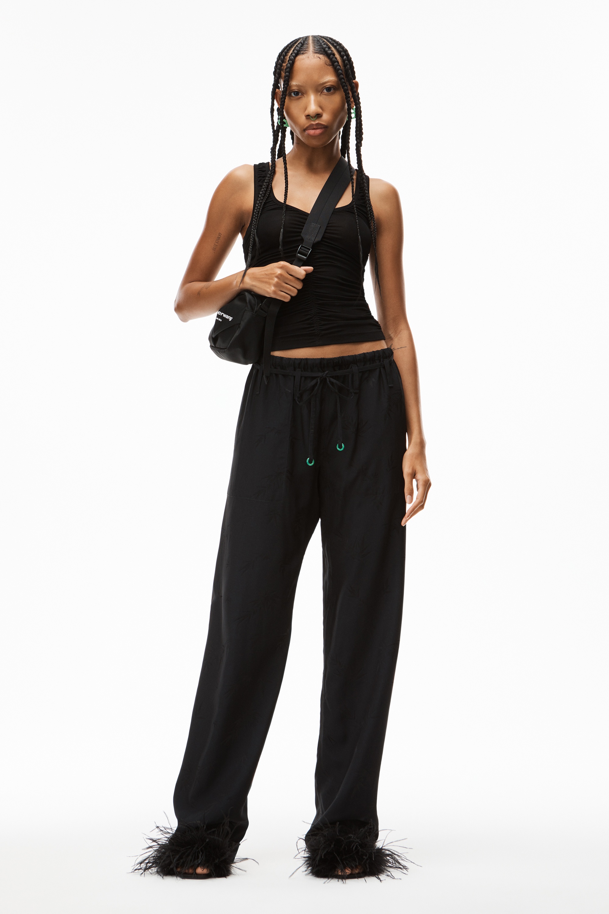 PJ PANT IN VISCOSE JACQUARD - 2