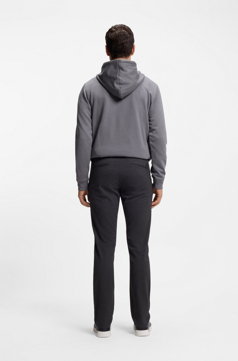 PATTERNED SLIM-FIT TROUSERS IN STRETCH FABRIC 4