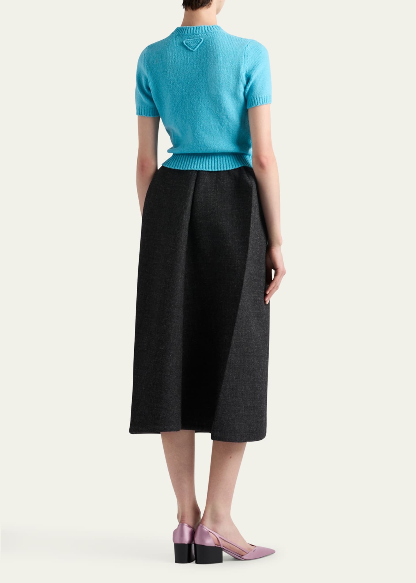 Short Sleeve Cashmere Sweater - 3