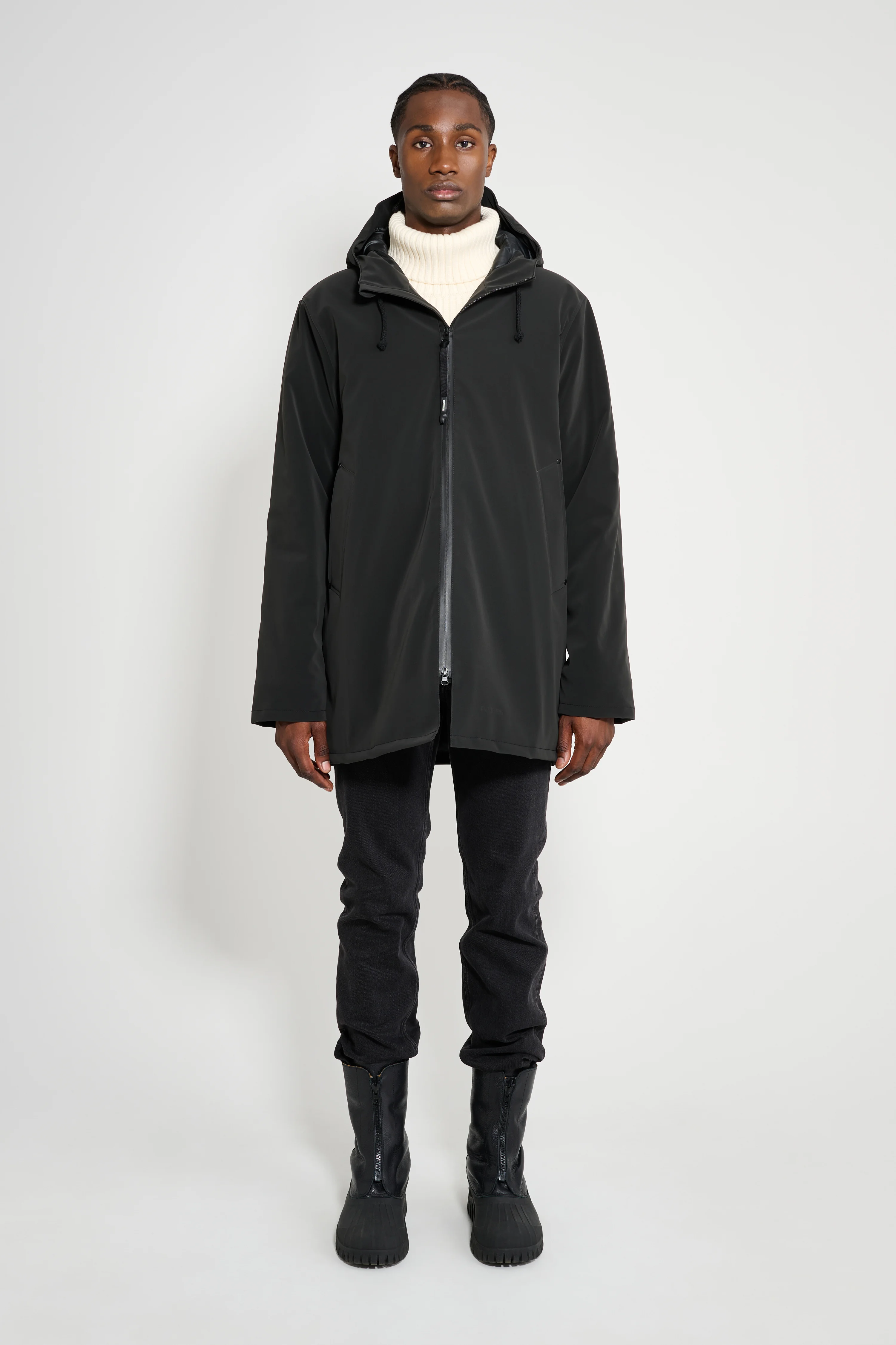 Stockholm Matte Winter Coat Black - 1