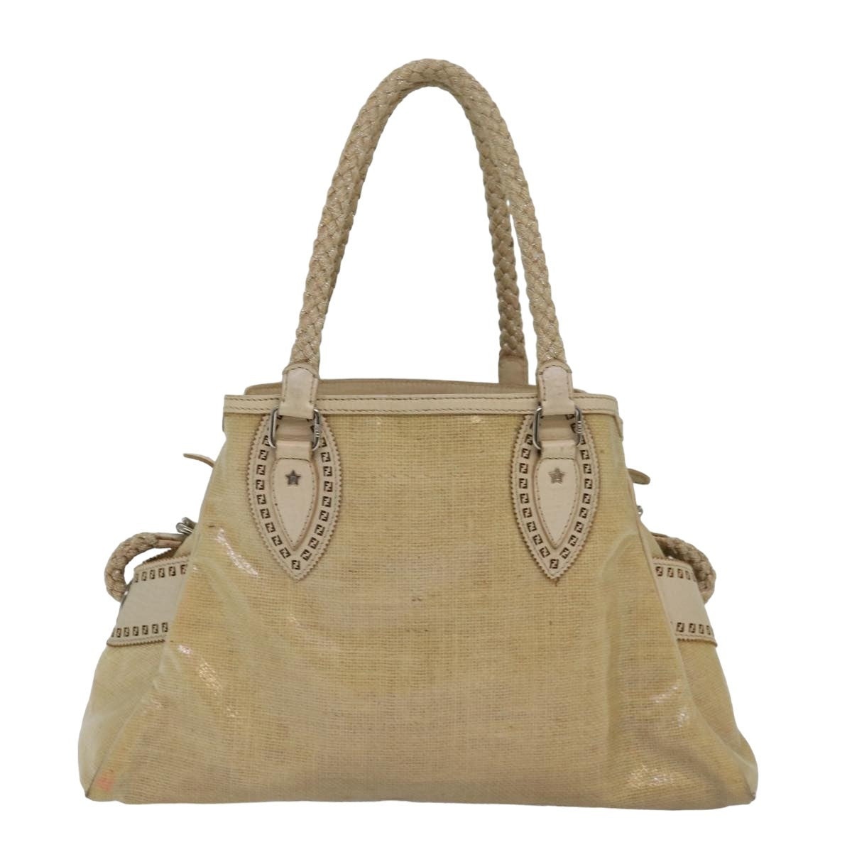FENDI Hand Bag Vinyl Beige - 2