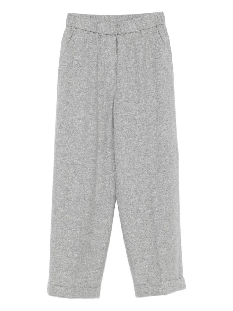 elastic-waist wool trousers 1