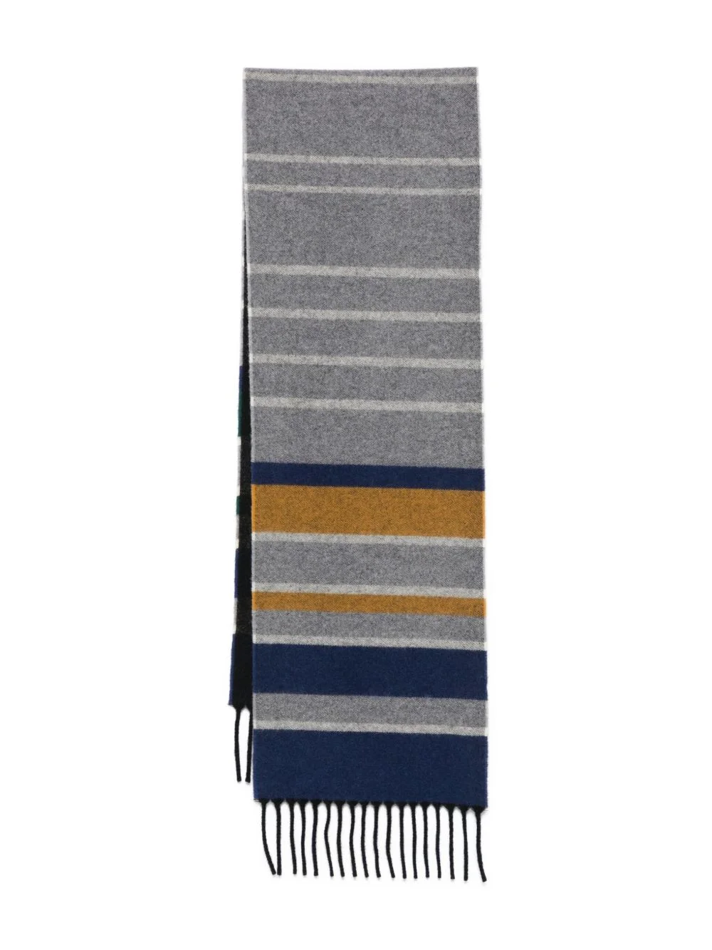 striped fringed scarf - 1