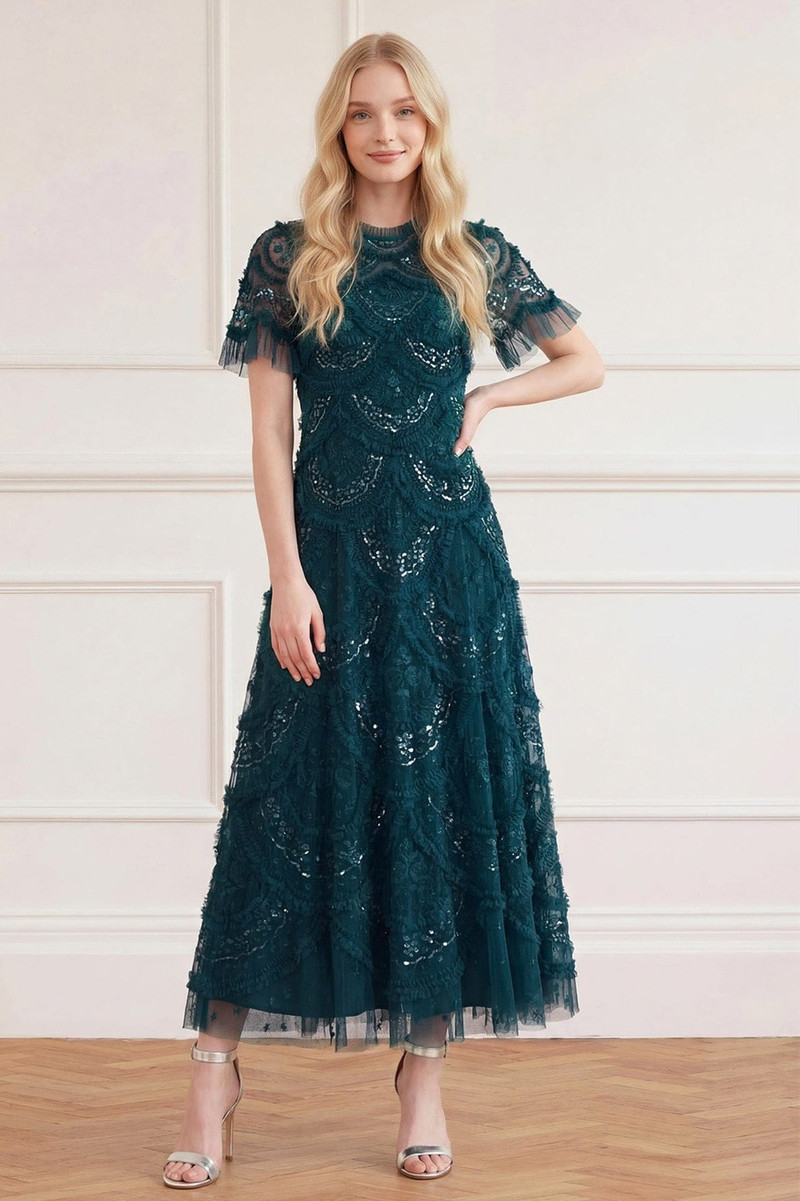 Needle & Thread Carmen Ruffle Ankle Gown outlook