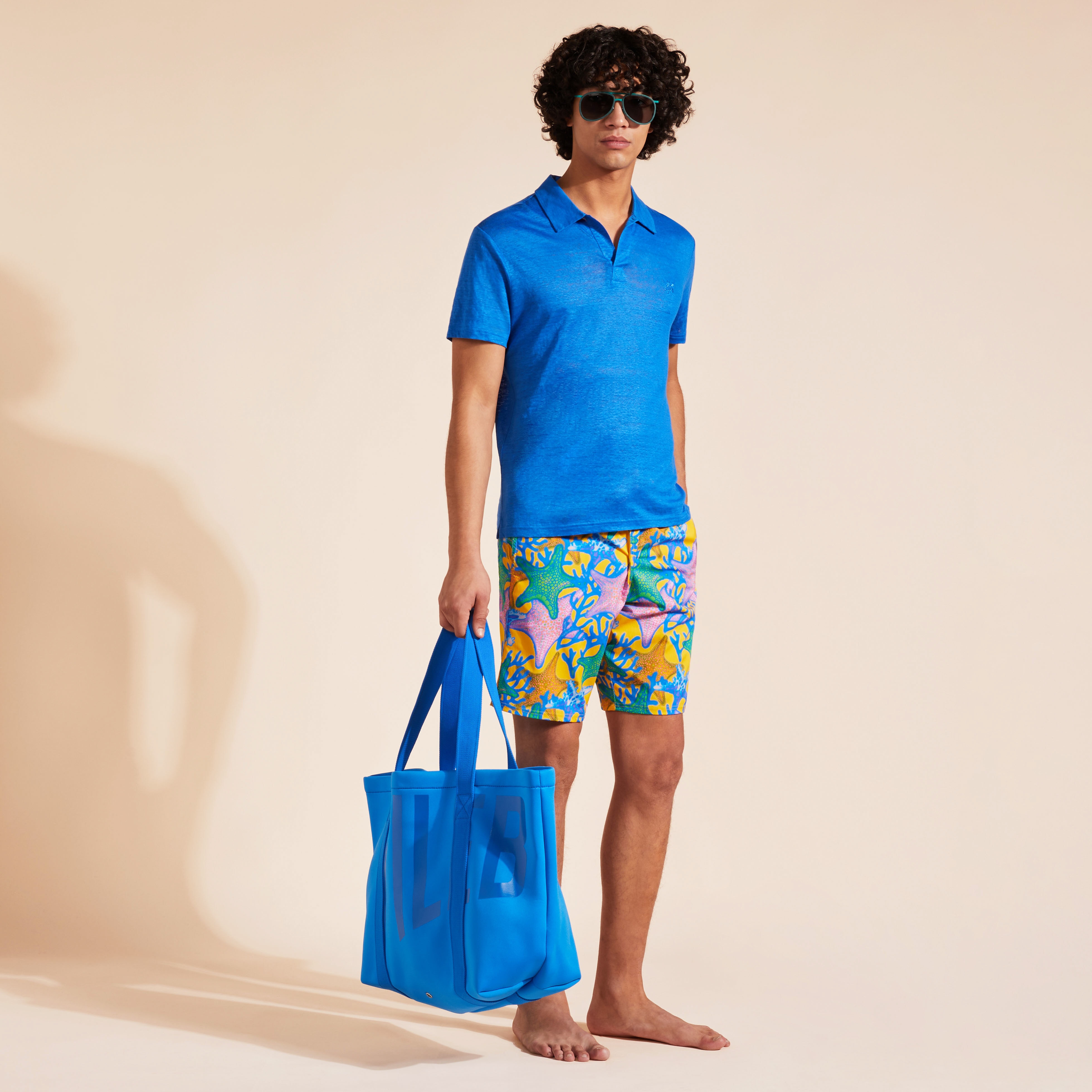 Men Linen Jersey Polo Solid - 5