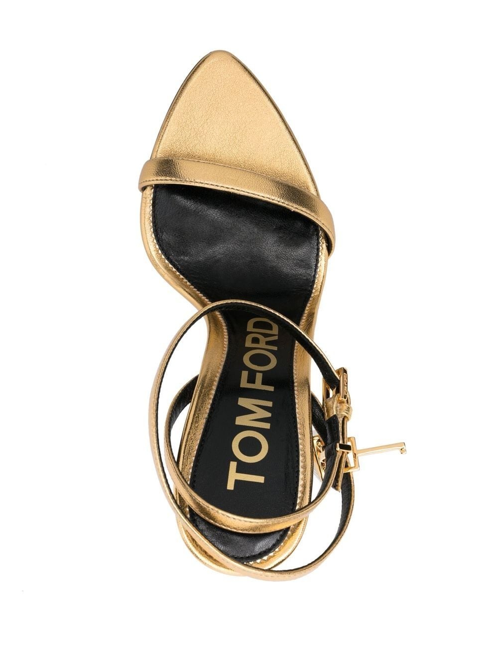 115mm Padlock metallic sandals - 4