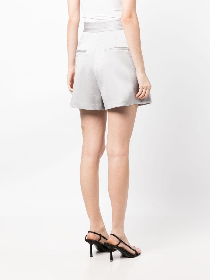 pleated high-waisted shorts 4