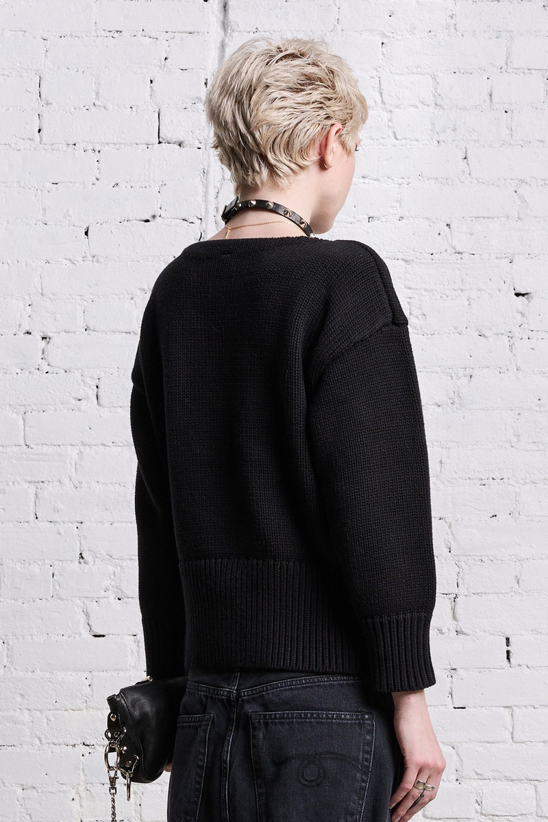 SHRUNKEN PUNK SWEATER - GOTHIC BLACK 6