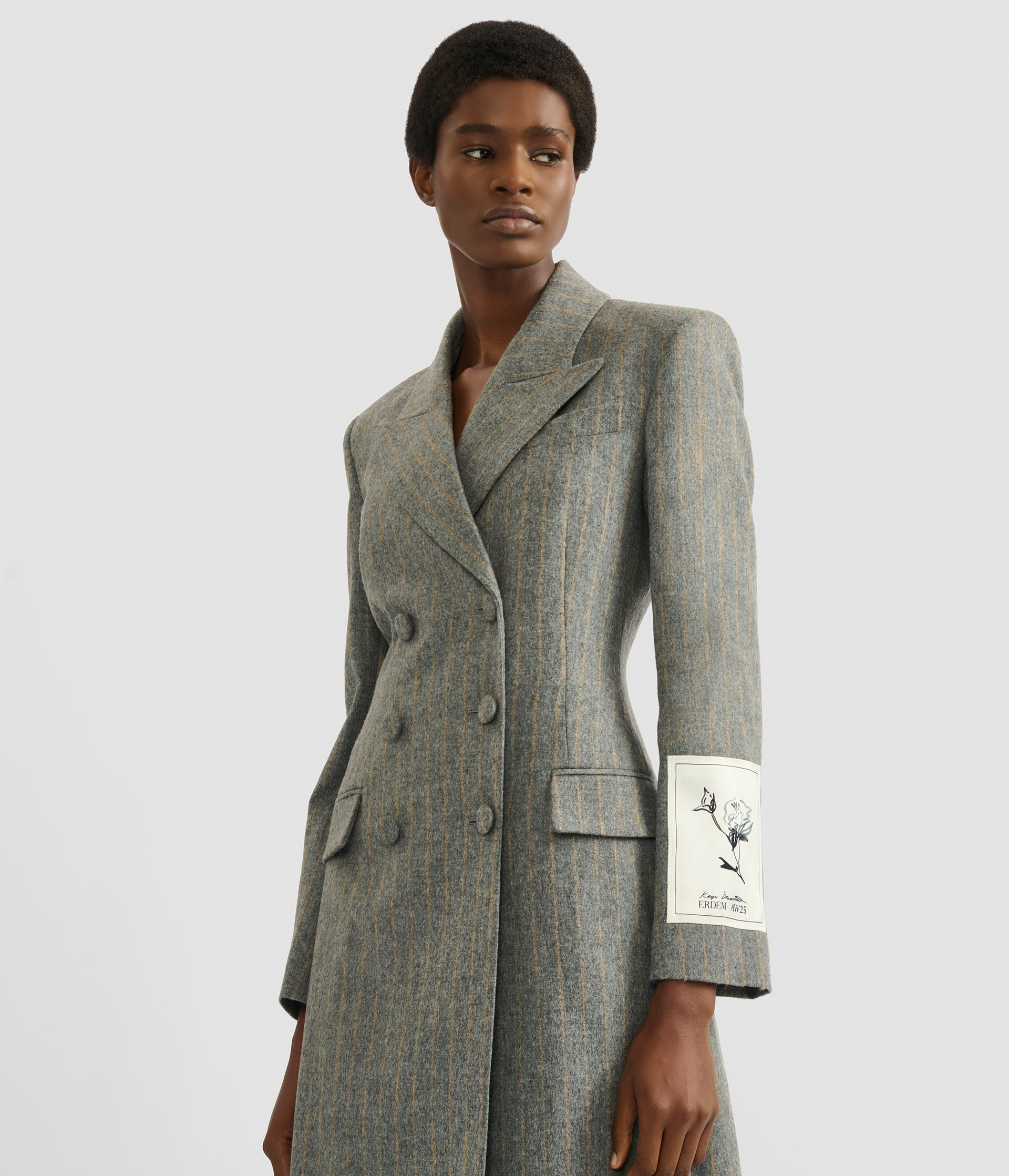PINSTRIPE TAILORED COAT - 5