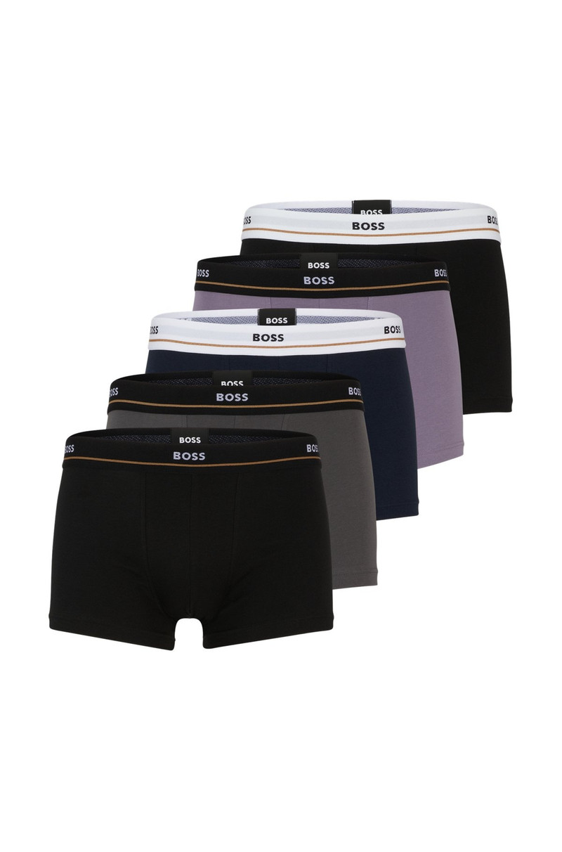 FIVE-PACK OF STRETCH-COTTON TRUNKS WITH LOGO WAISTBANDS 1