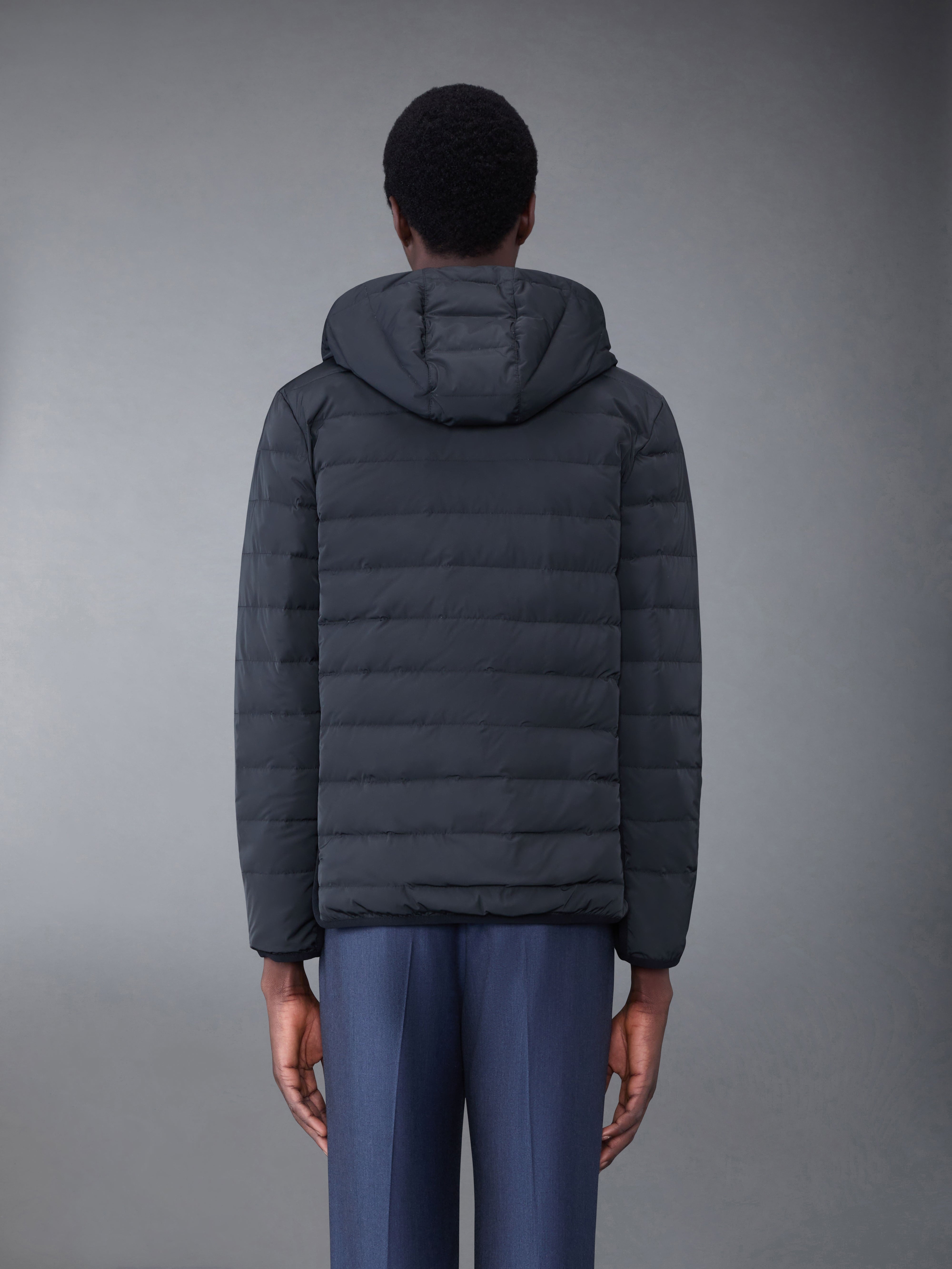 Poly Twill Rib 4-Bar Down Hooded Jacket - 2