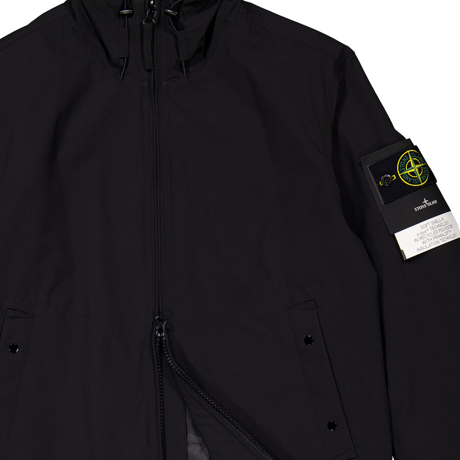 Stone Island Men's Black Shell-R_E.Dye Hooded Blouson - 2