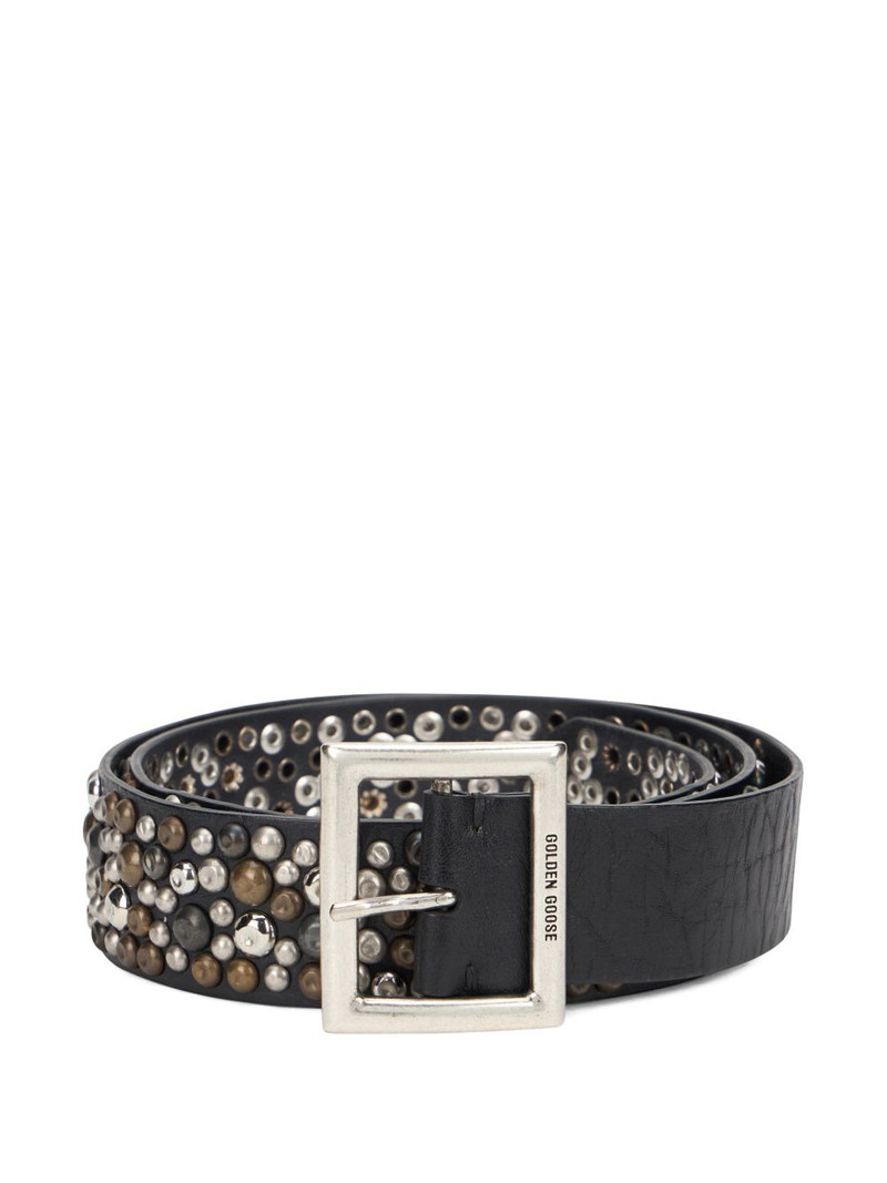 stud-embellished leather belt 1