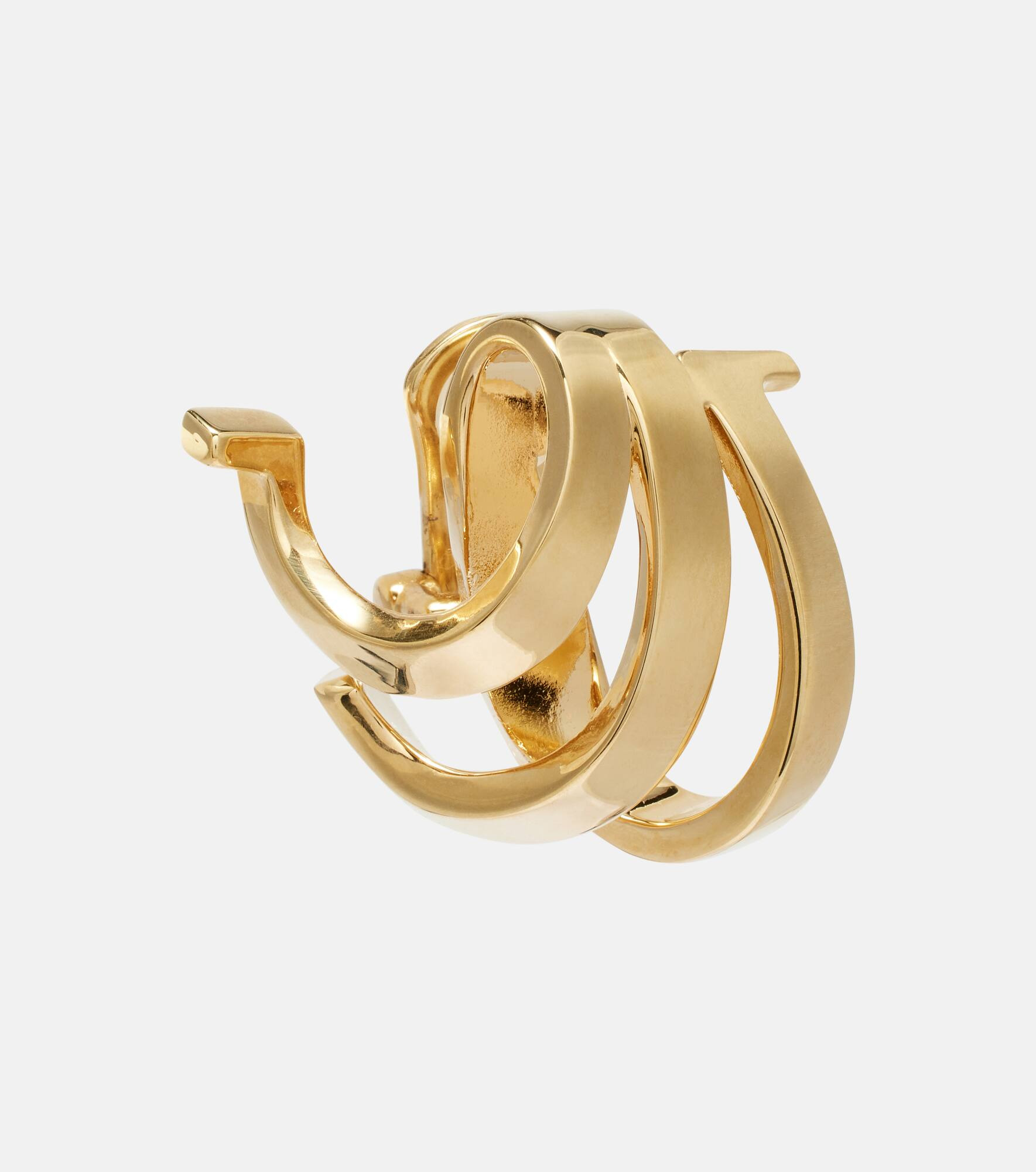 Triple Gancini clip-on earrings - 2