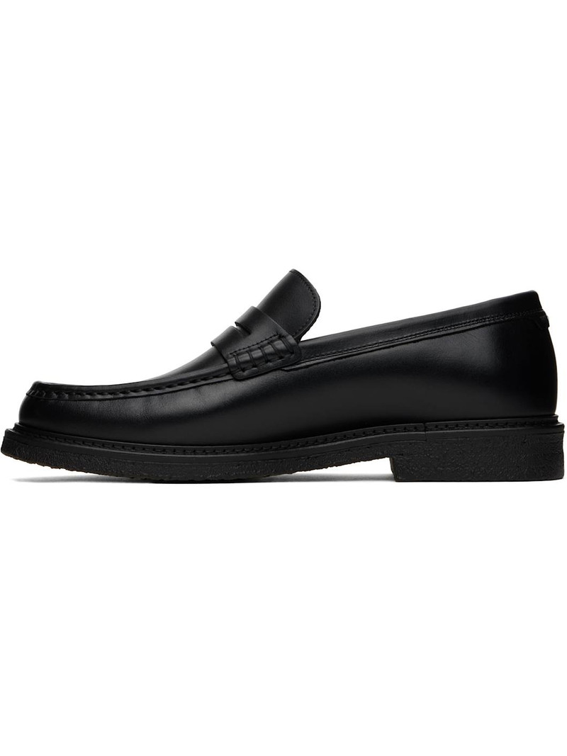 Black Polished-Leather Loafers 3