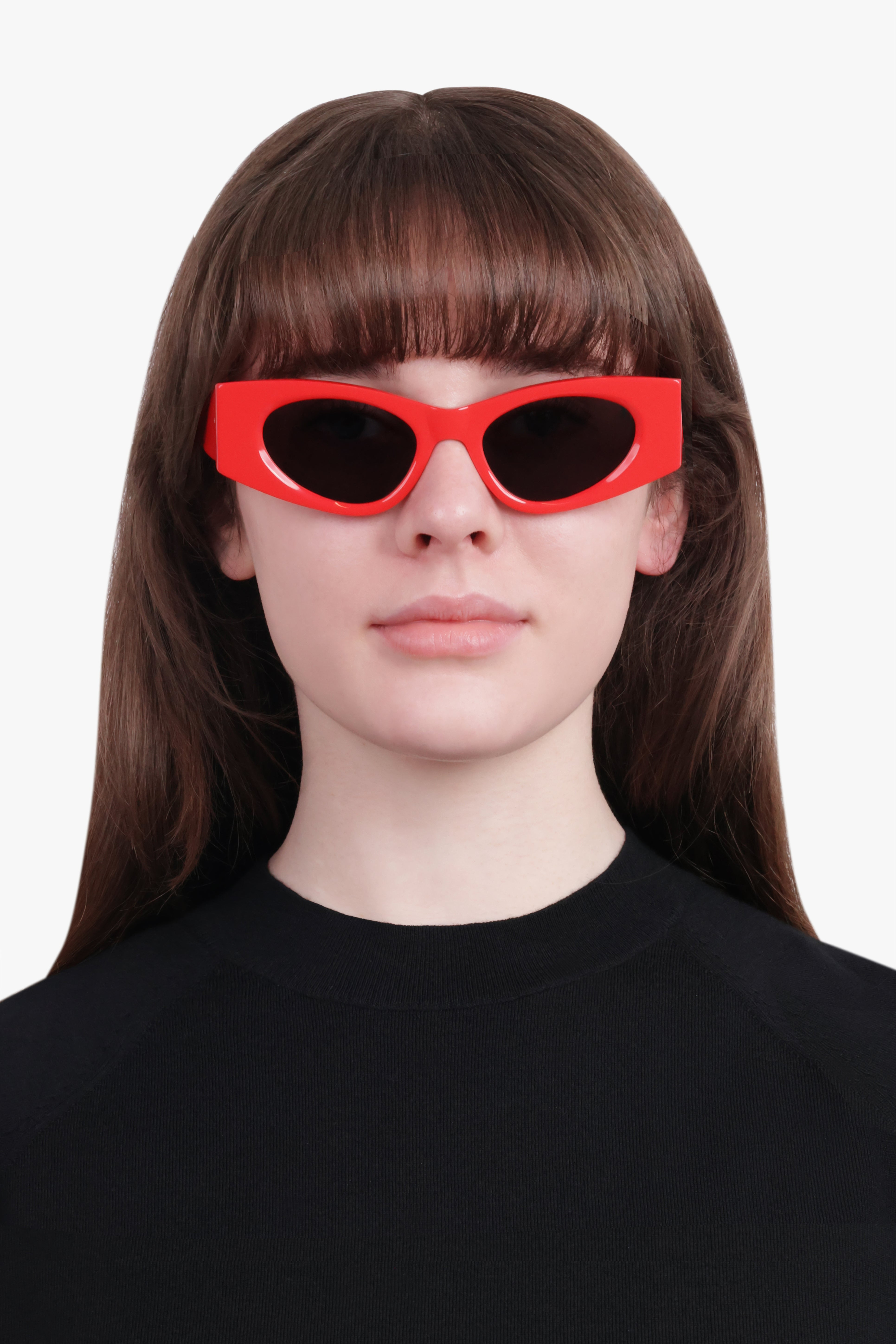 AA0075S CAT EYE RECTANGULAR SUNGLASSES | RED - 4