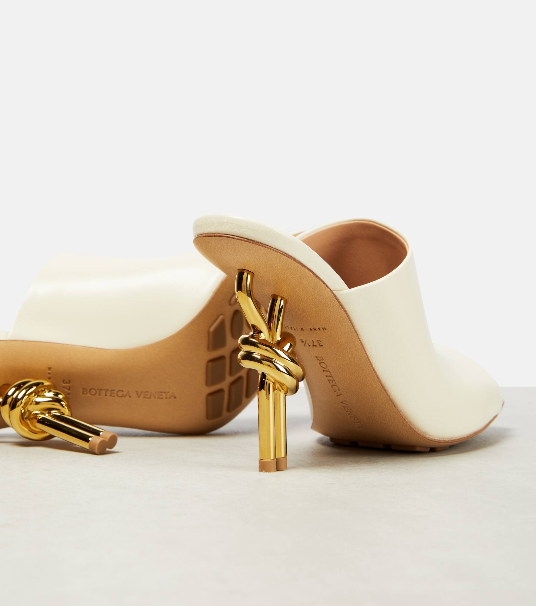 Knot leather mules - 6