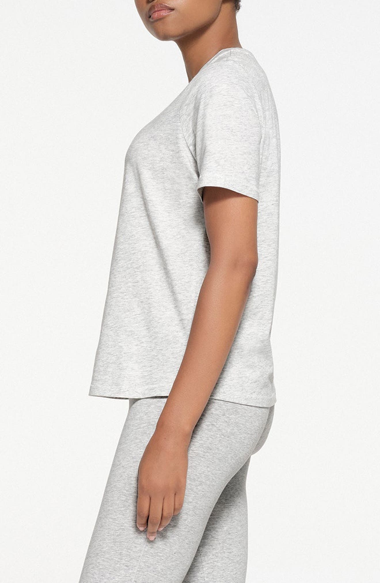 SKIMS Relaxed T-Shirt in Light Heather Grey at Nordstrom - 3