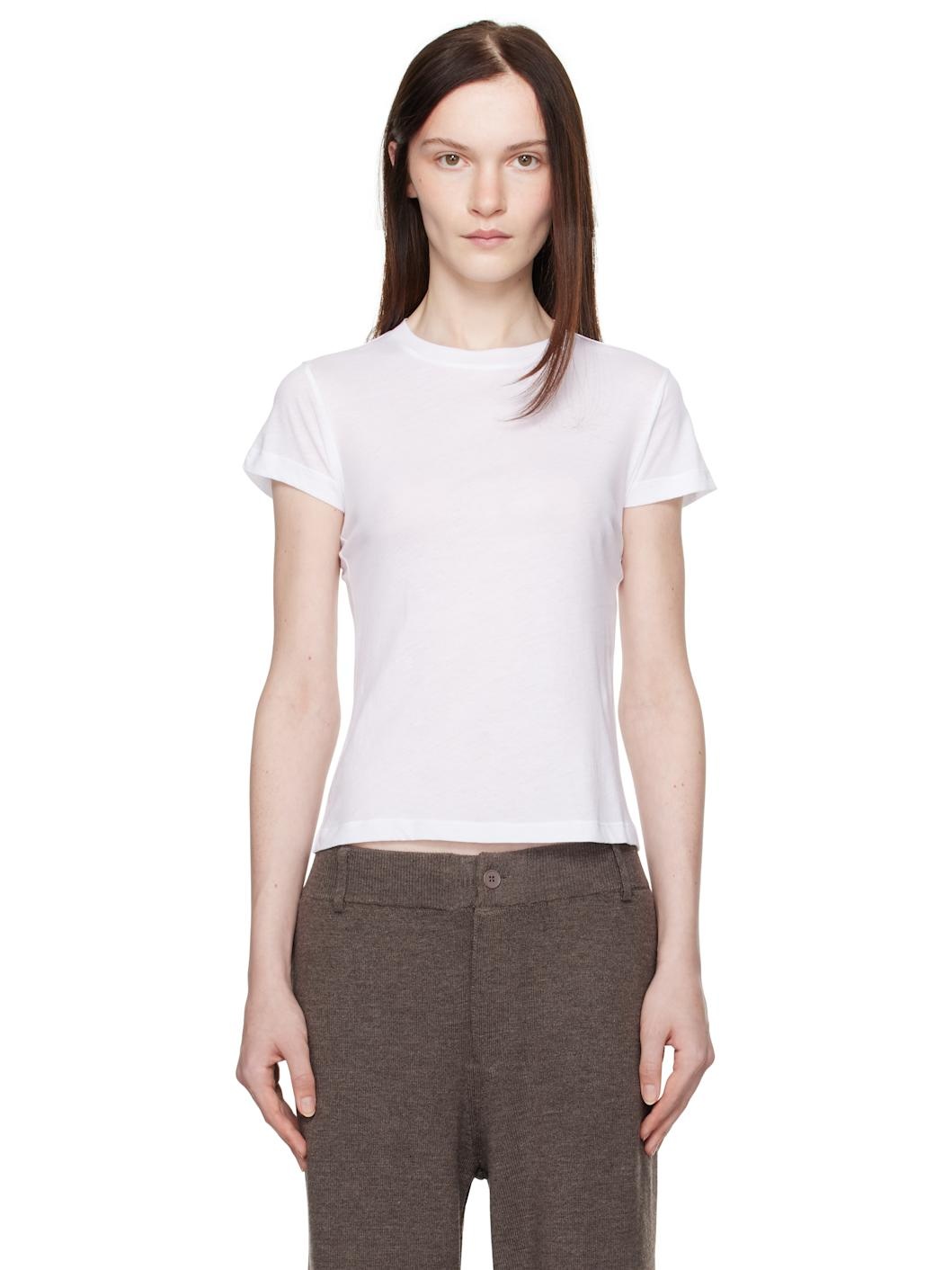 White Crewneck Baby T-shirt - 1