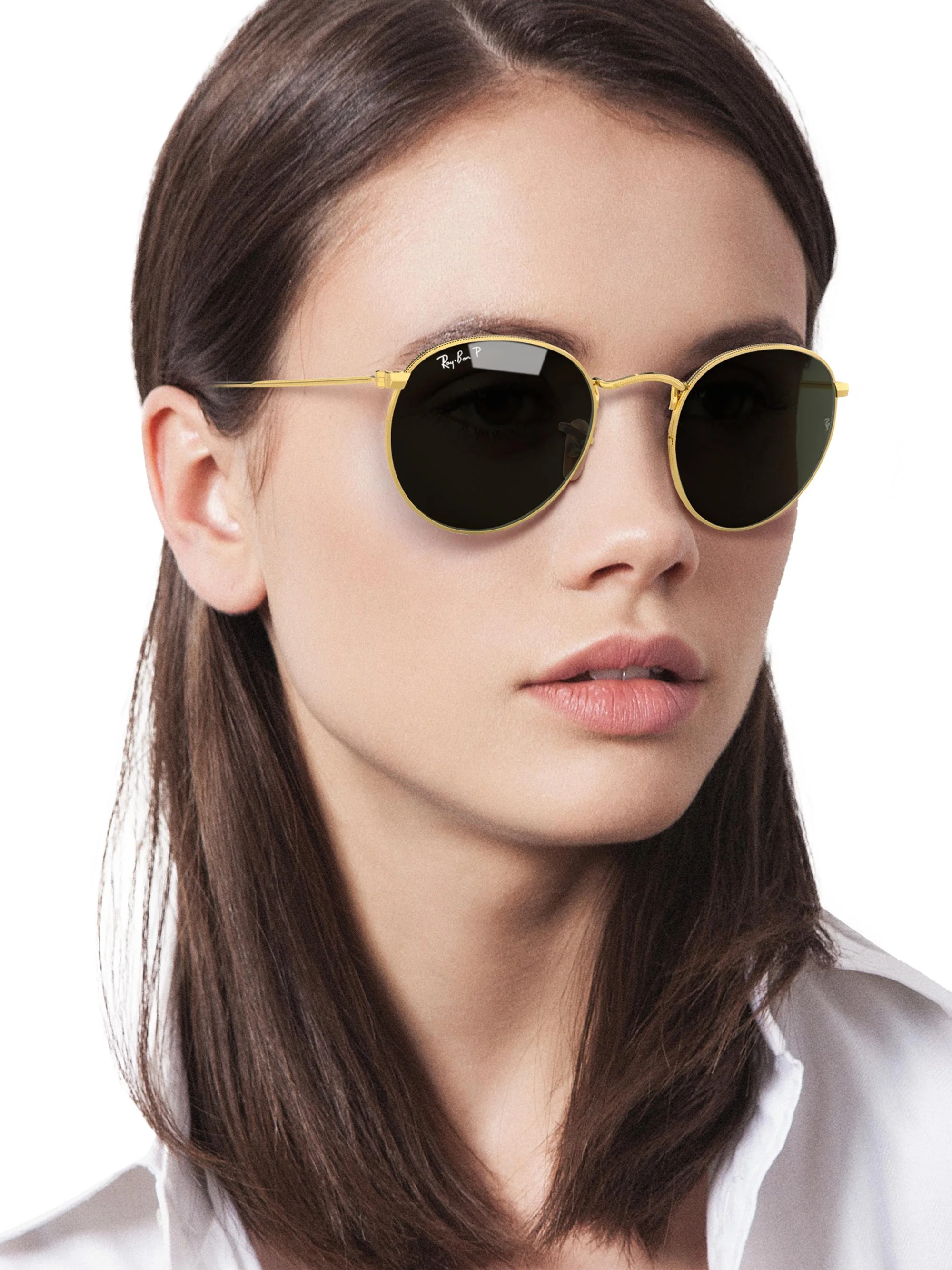 Women's RB3447 50MM Round Sunglasses - Dark Green - 1