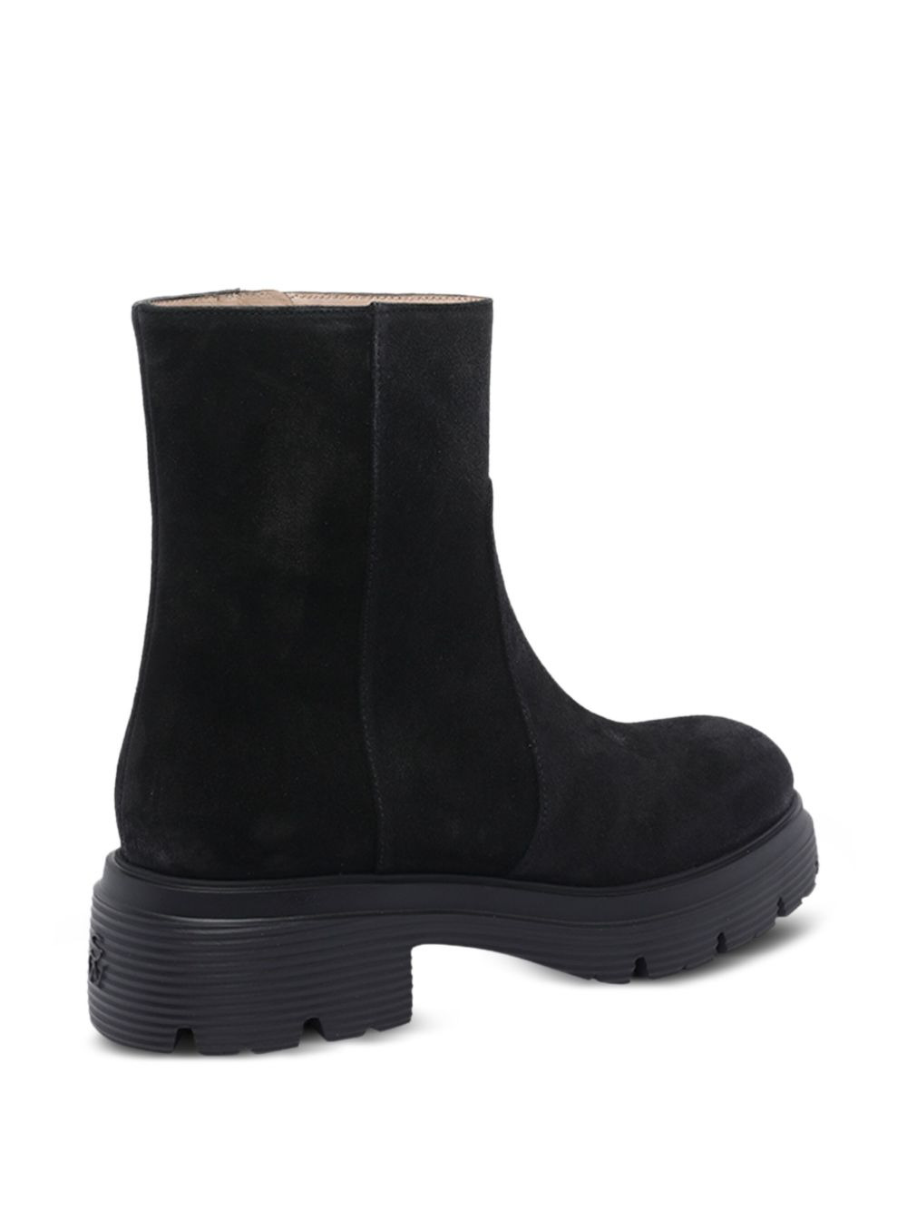 zip-detail suede boots - 4