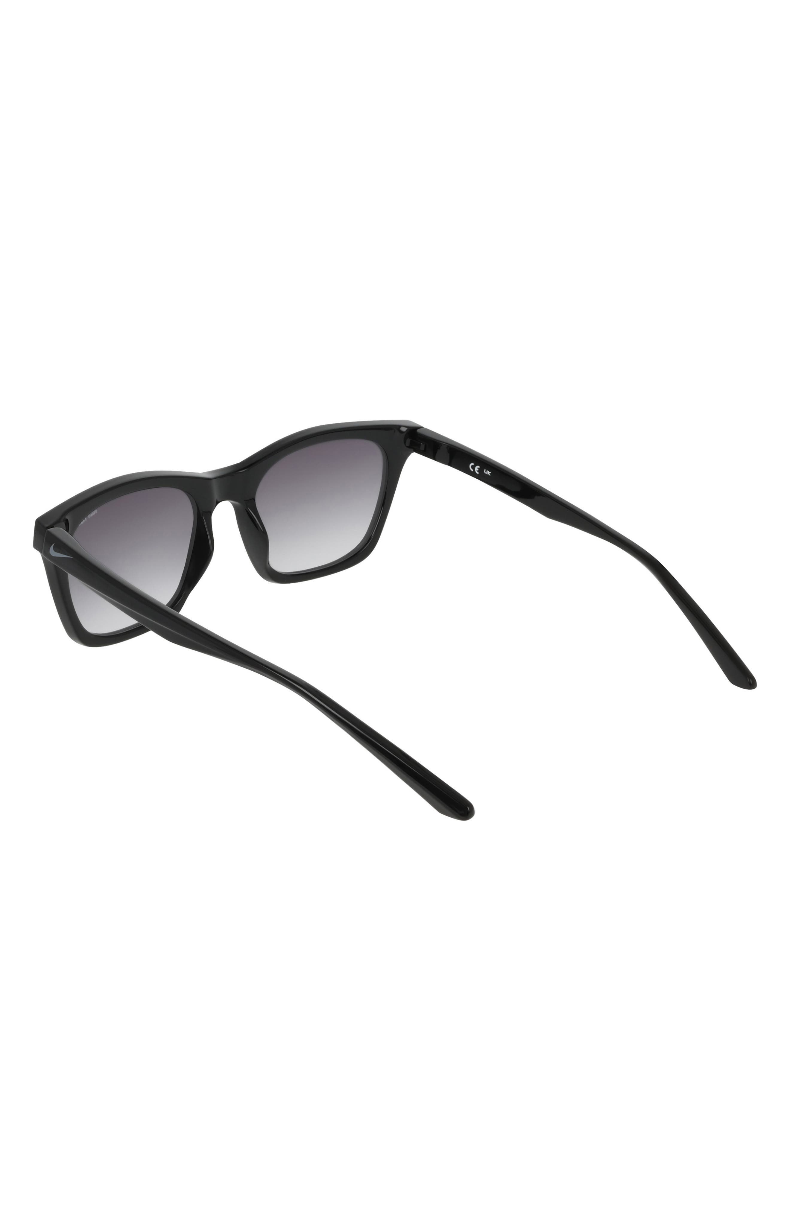 Nike Vital Flow 53mm Gradient Tea Cup Sunglasses in Black /Smoke Gradient at Nordstrom - 6