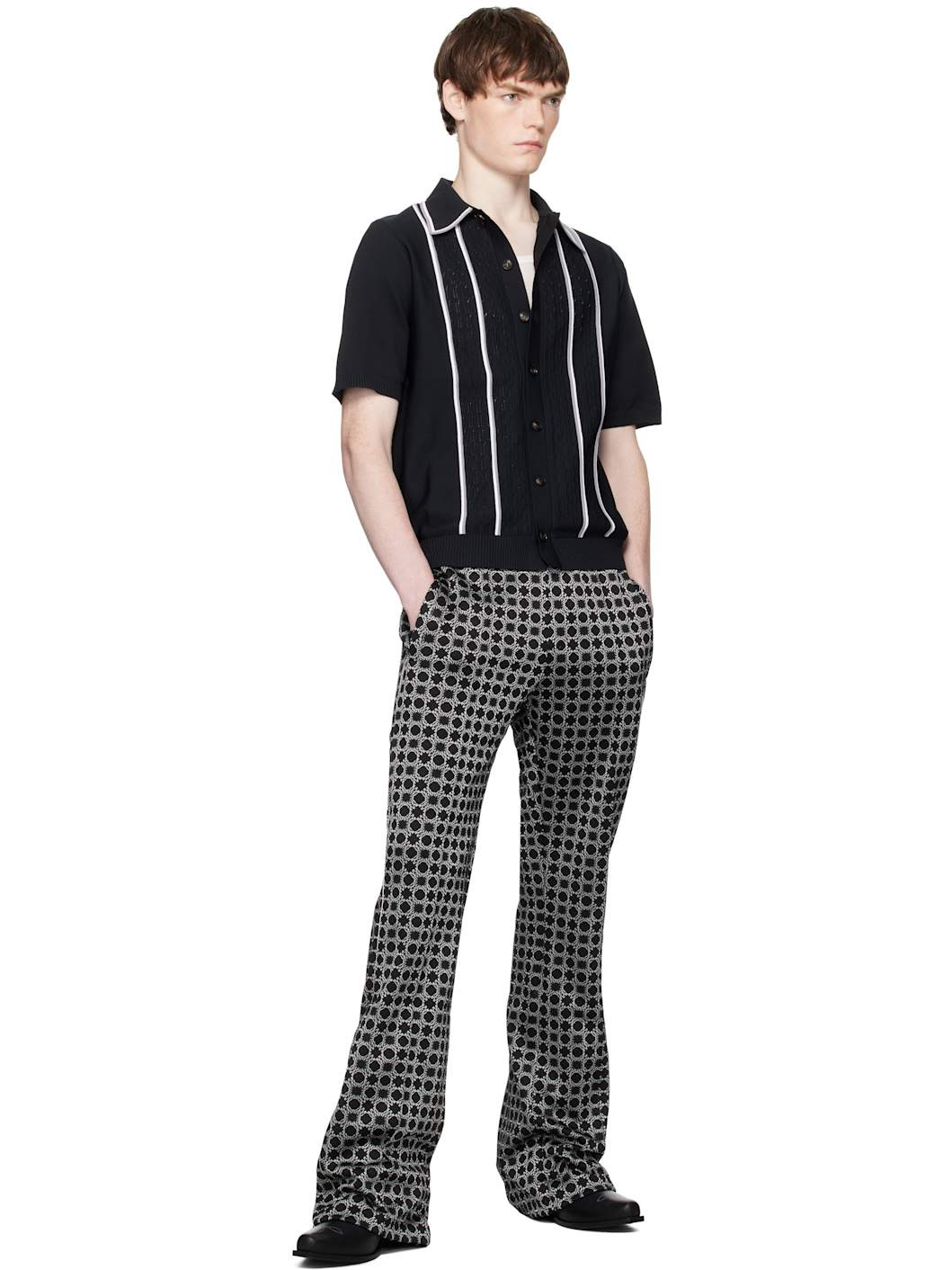 Black MA Quad Flare Track Pants - 4