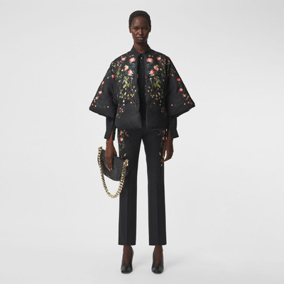 Burberry Rose Print Silk Cape outlook