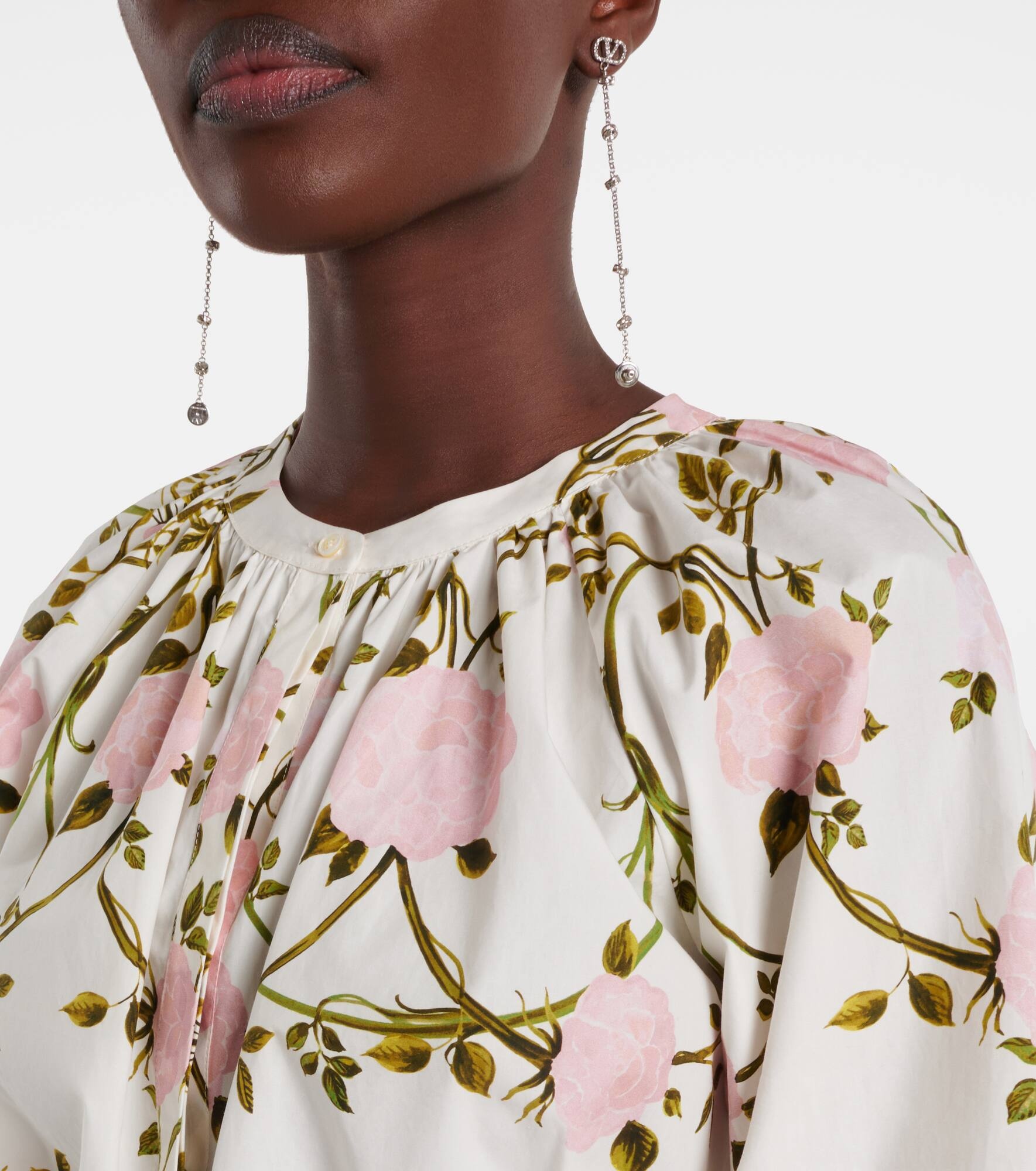 Floral cotton blouse - 4