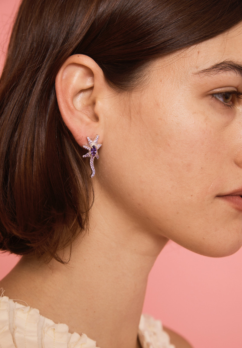 Collina Strada AQUAMARINE STAR TRAIL EARRINGS outlook